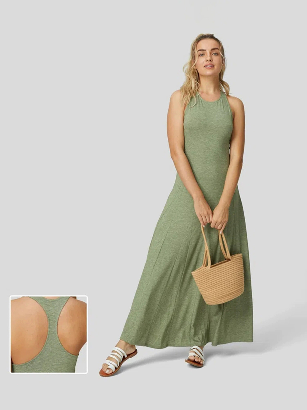 ZARA Comfortable Designer Knitted Cotton Waist Slimming Flared Dress